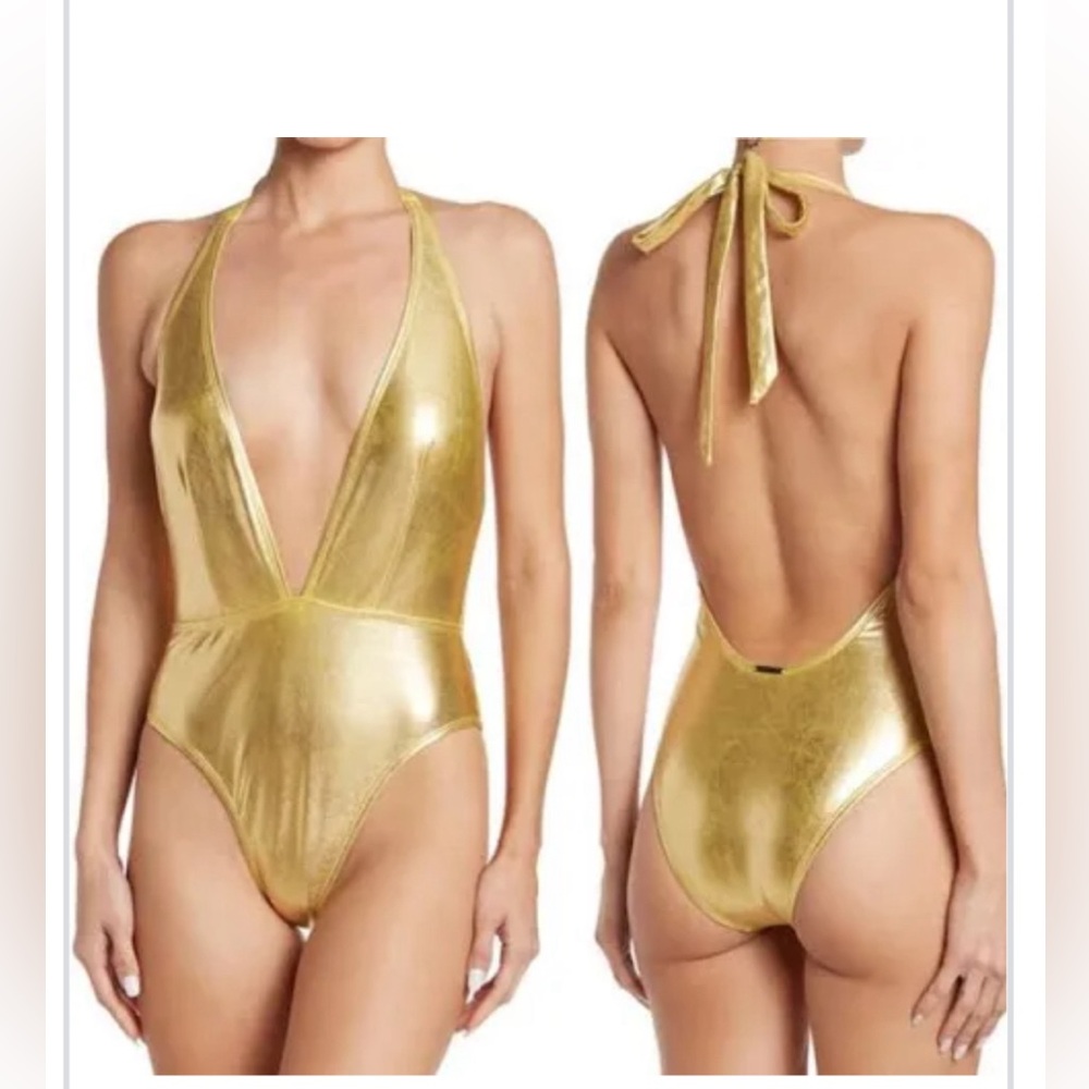 One piece swimsuit from Kendall & Kylie! Brand new, never used!!! Color: GOLD.